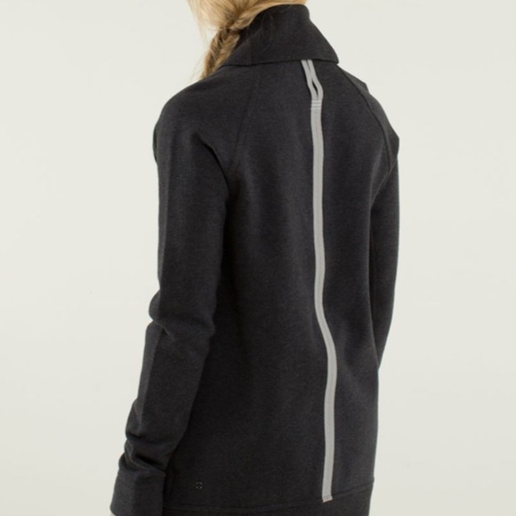 Lululemon Yin To My Yang Cardi Heather Black Cotton Jacket - Picture 3 of 12
